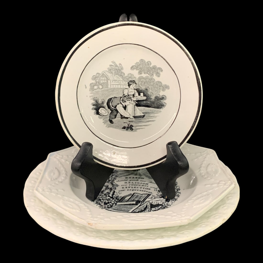 3 Vintage Ceramic Plates - 2