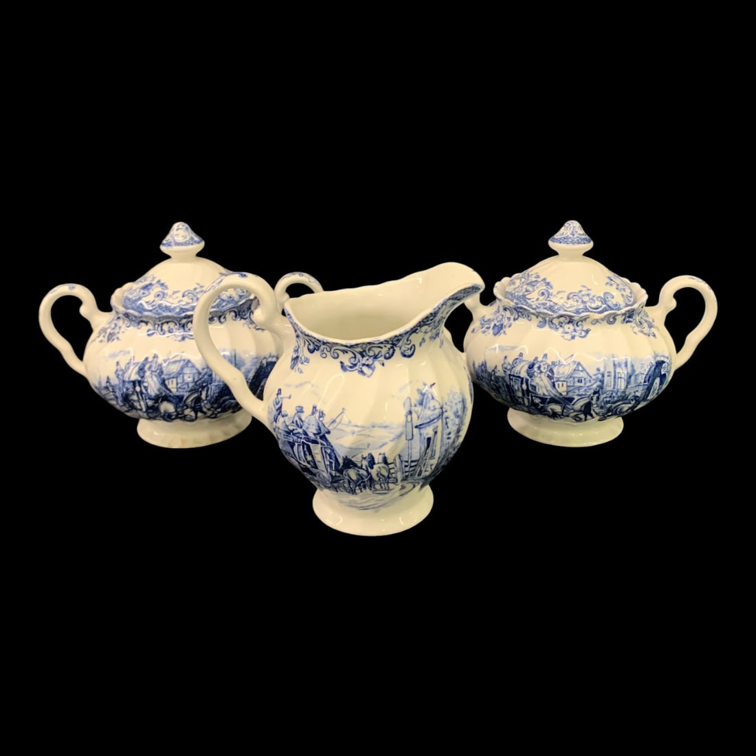 3 Blue Transfer Ware Ironstone Pieces (1 of 16)