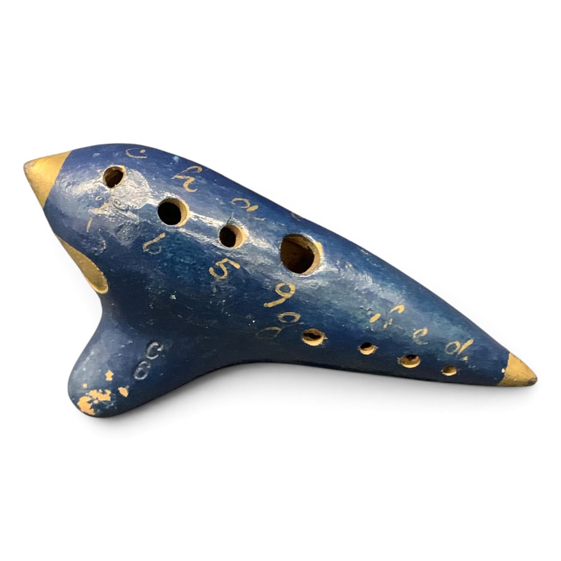 Vintage Heinrich Fiehn Clay Ocarina: Vintage Heinrich Fiehn Clay Ocarina Marked On Tags: H. Fiehn, Vienna, Made In Austria7" Long