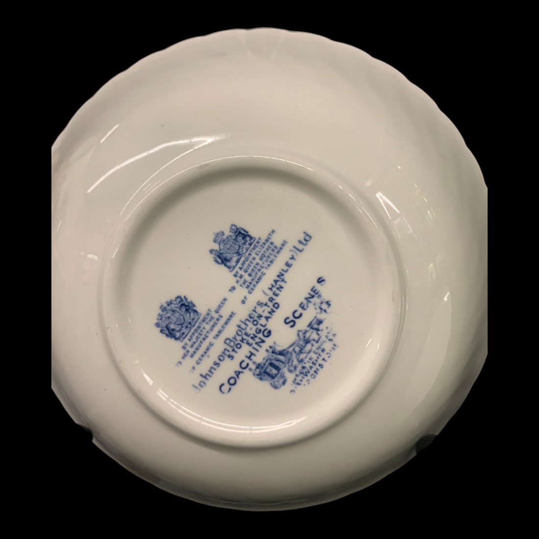 13 Johnson Bros. Blue Transferware Plates - 4