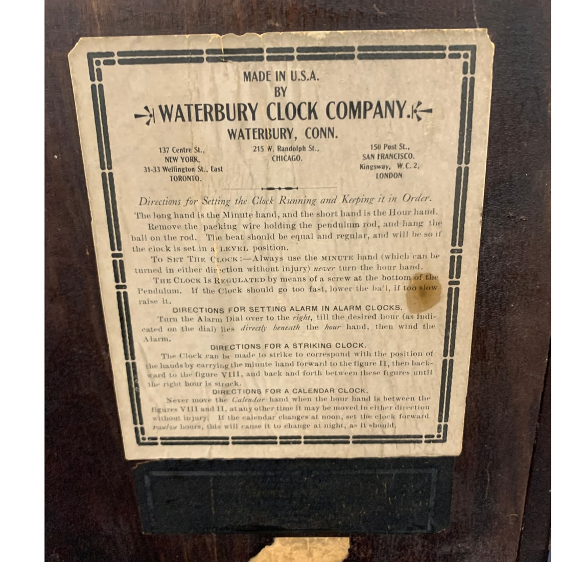 Antique Waterbury Sharp Gothic Steeple Clock - 10