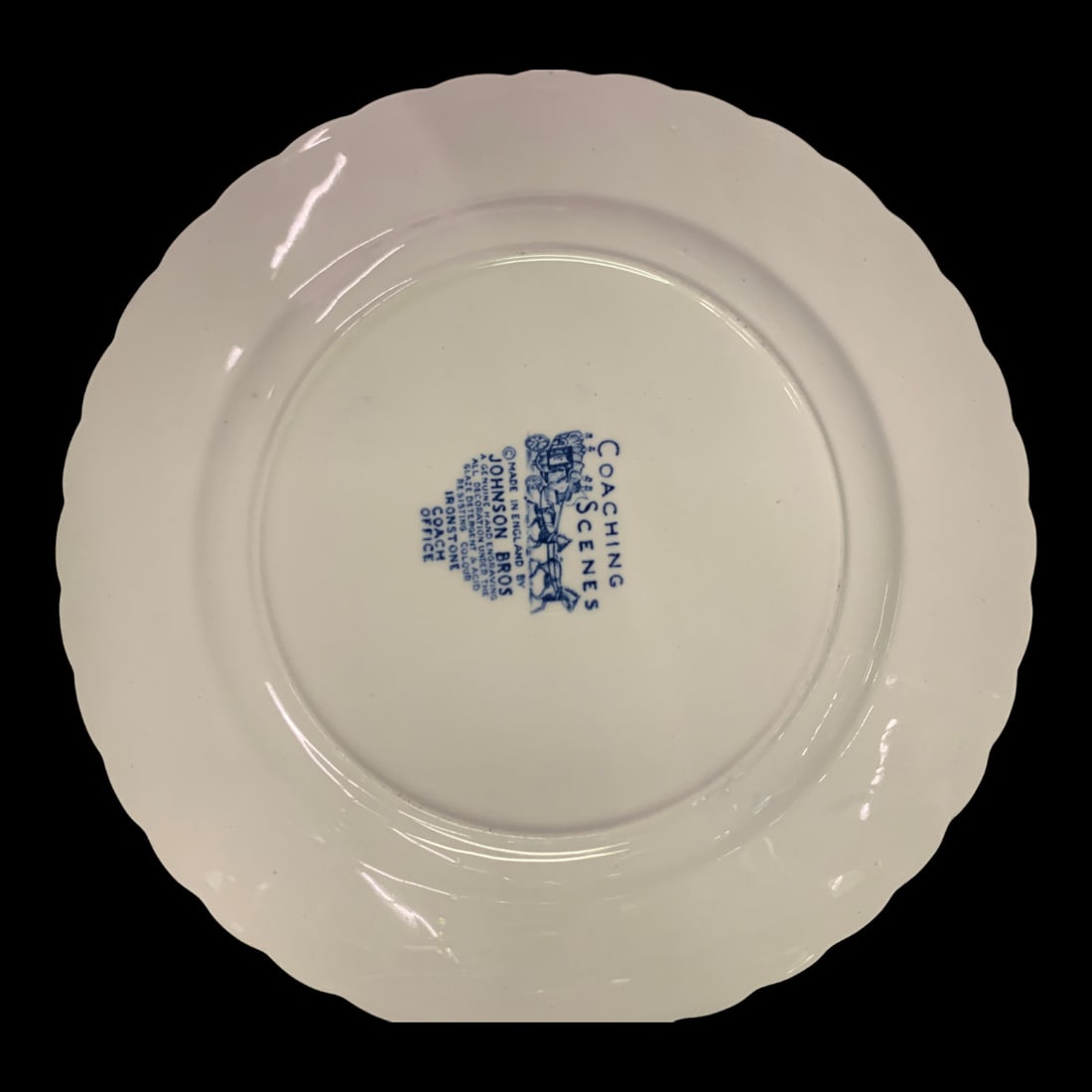 12 Johnson Bros. Blue Transferware Plates - 3