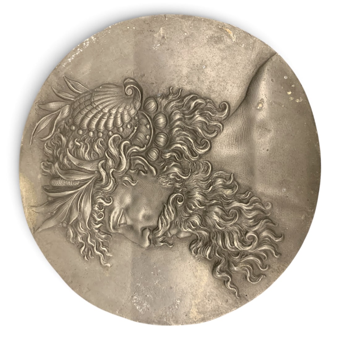 Decorative Pewter Cameo Plaque (1 of 2)