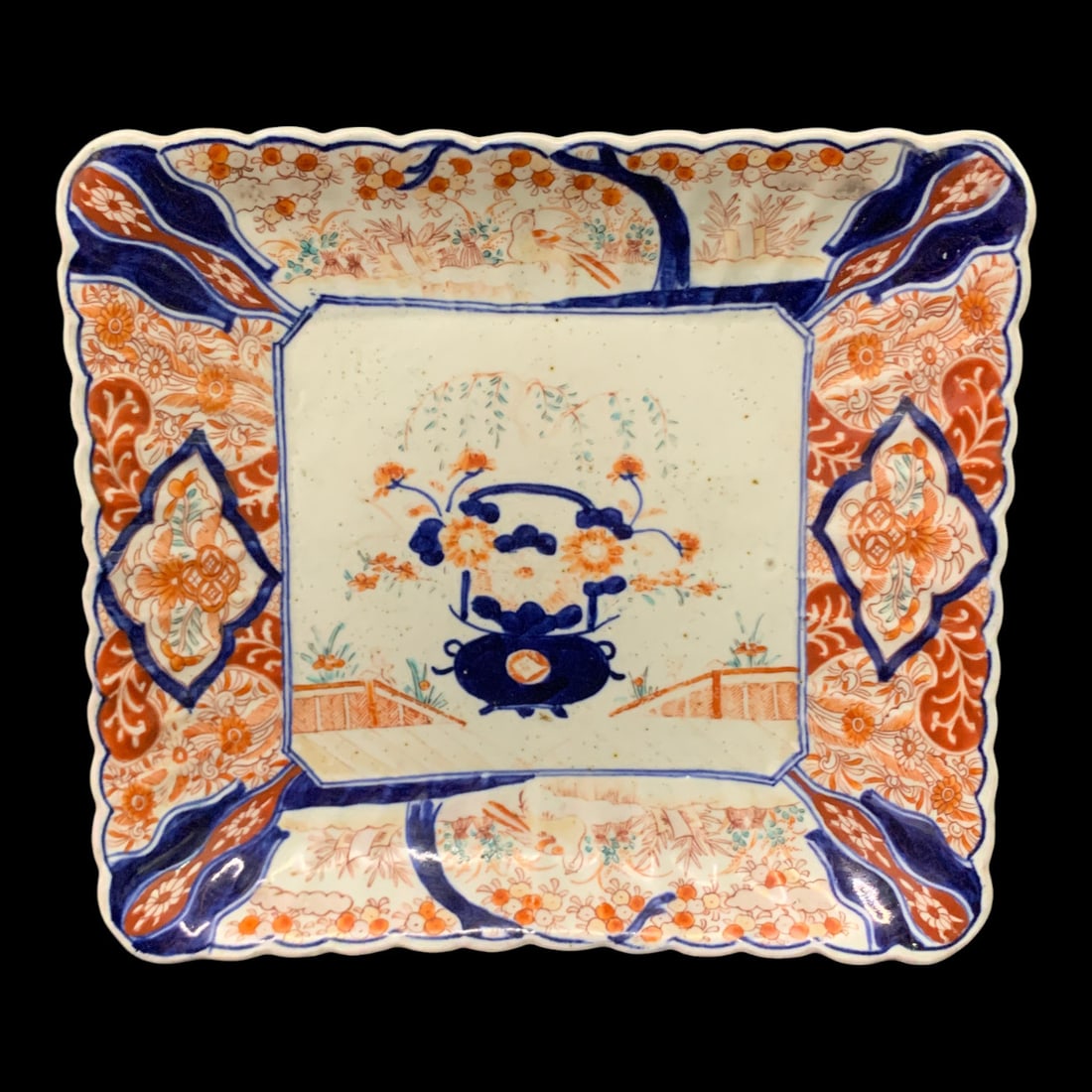 Japanese Imari Square Porcelain Plate (1 of 4)