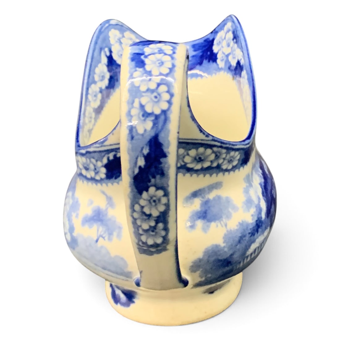 Vintage Earthenware Transferware Creamer - 4
