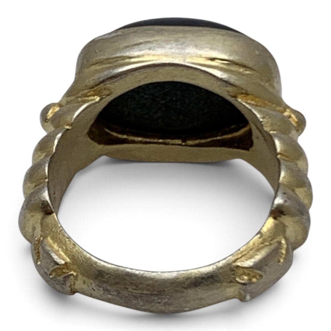 Sterling Silver & Black Stone Ring - 3