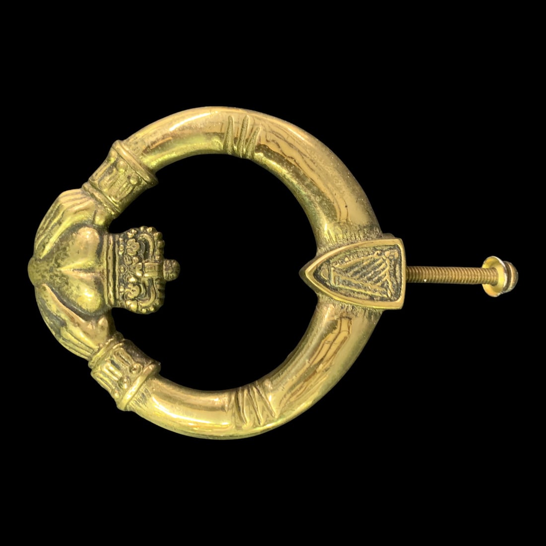 Brass Claddagh Door Knocker (1 of 5)