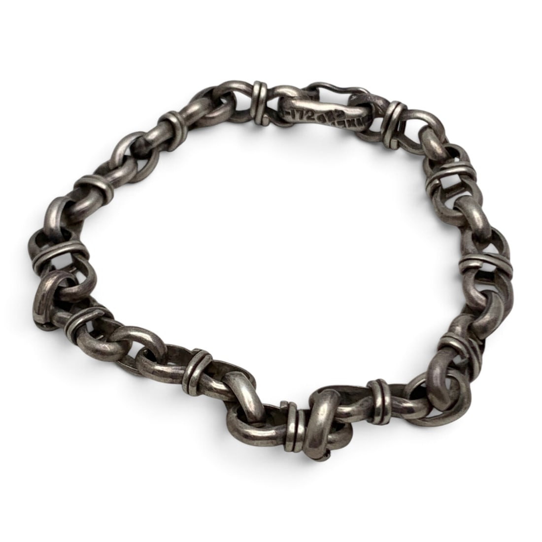 Vintage Mexico Sterling Silver Bracelet: Vintage Mexico Sterling Silver Bracelet Marked: 925 - 7 7/8" Long - 17.2 Grams