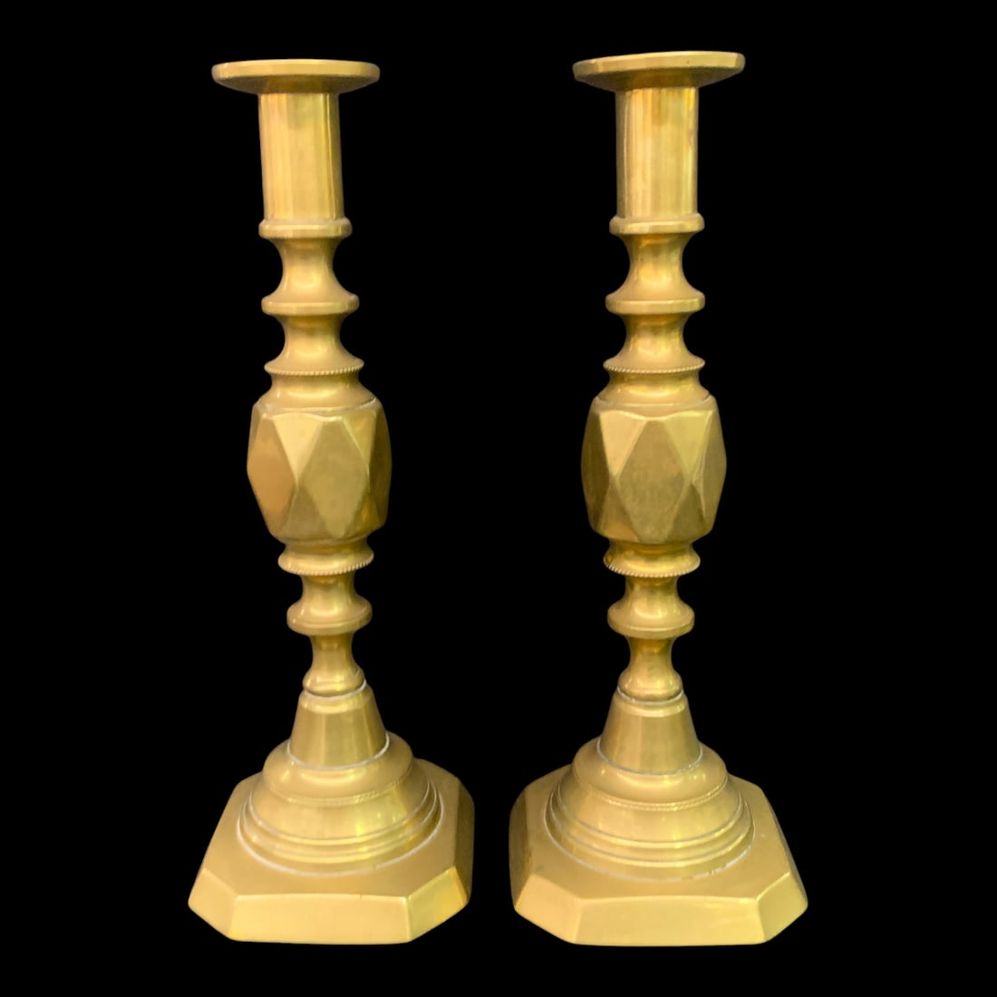 Pair Of Vintage Brass Candlesticks: Pair Of Vintage Brass Candlesticks11" Tall
