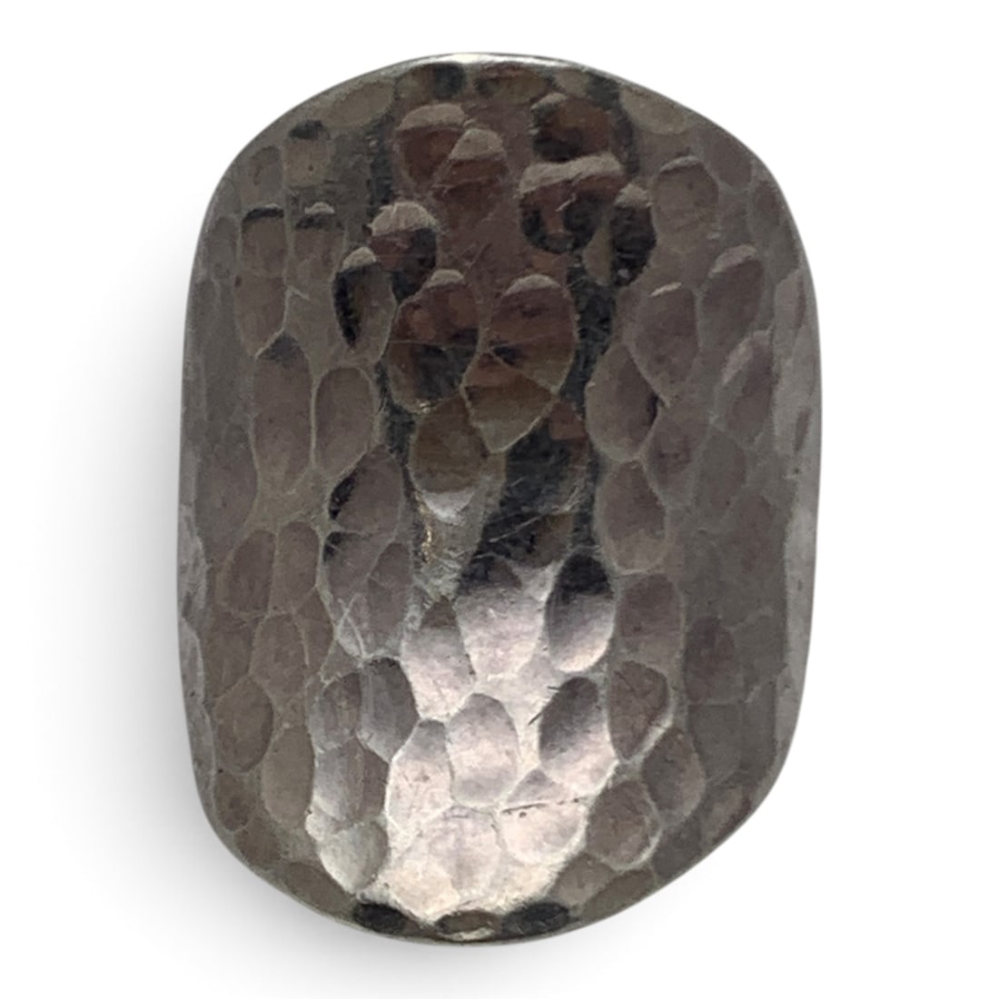 Vintage Mexico Sterling Silver Hammered Ring: Vintage Sterling Silver Ring With A Hammered Design Marked: 925 - Size 9 - 17.3 Grams