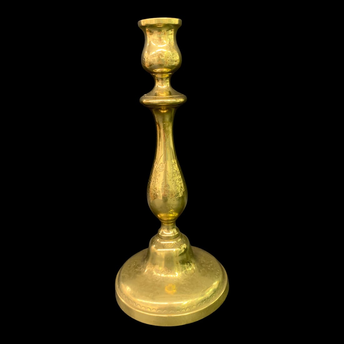 Vintage Brass Candlestick: Vintage Brass Candlestick 10 1/4" Tall
