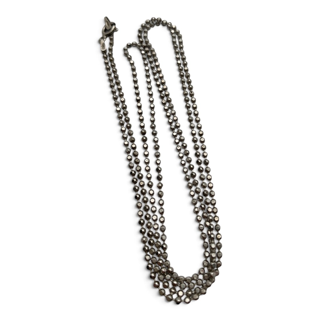 Sterling Silver Italian Necklace: Sterling Silver Italian Necklace Marked: 925 - 30" Long - 5.5 Grams