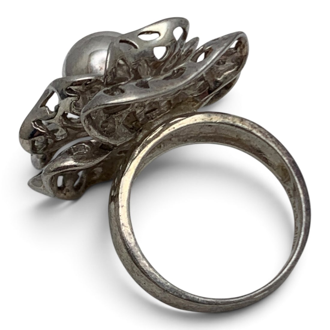 Sterling Silver Flower Ring - 5
