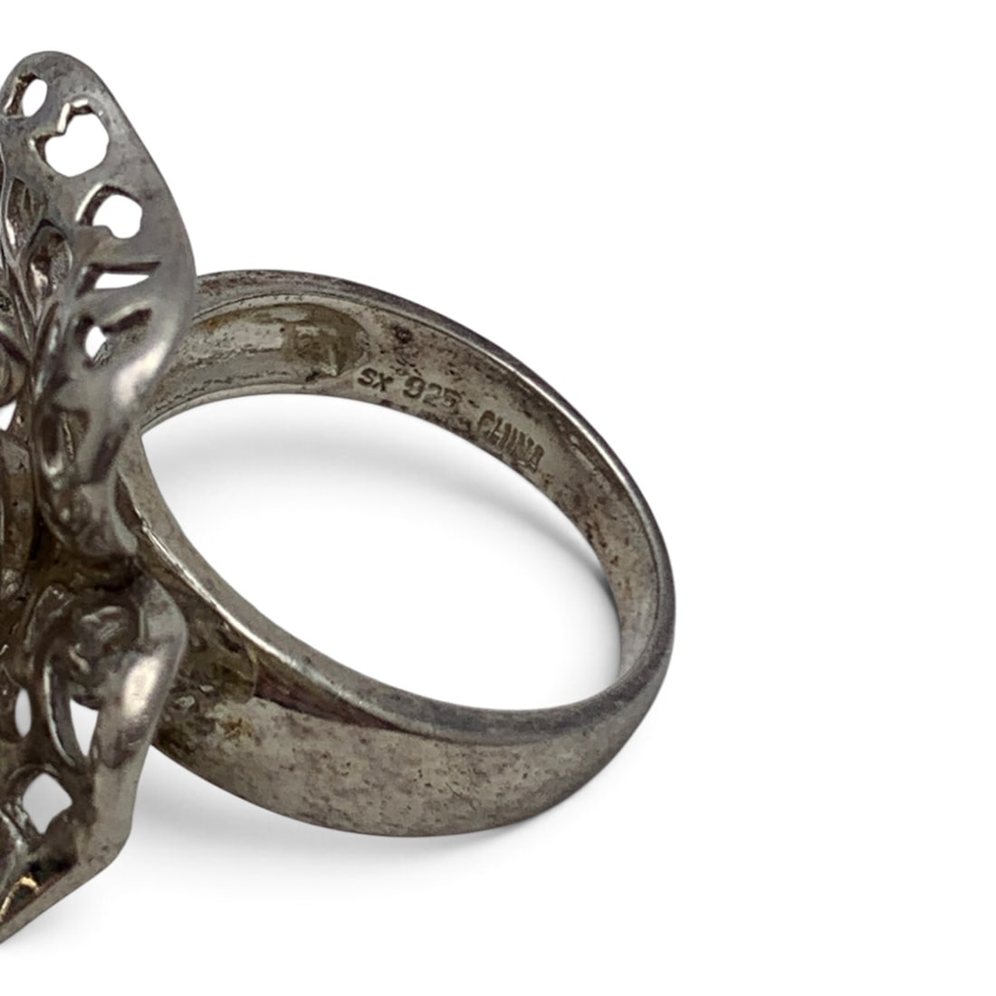 Sterling Silver Flower Ring - 6