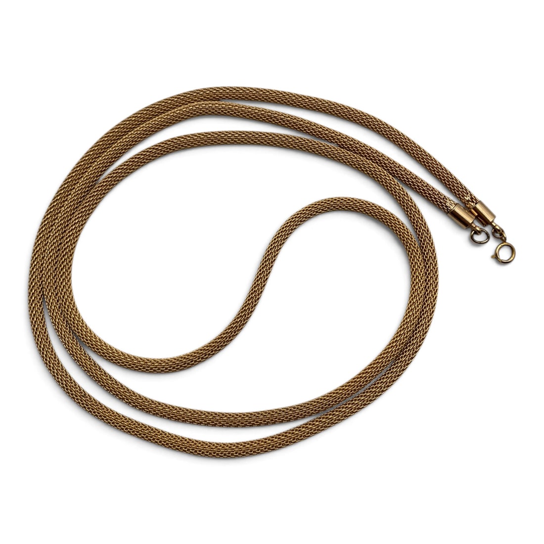 14k Yellow Gold Mesh Necklace: 14k Yellow Gold Necklace With A Mesh Design Marked 14k - 34 1/4" Long - 13.7 Dwt