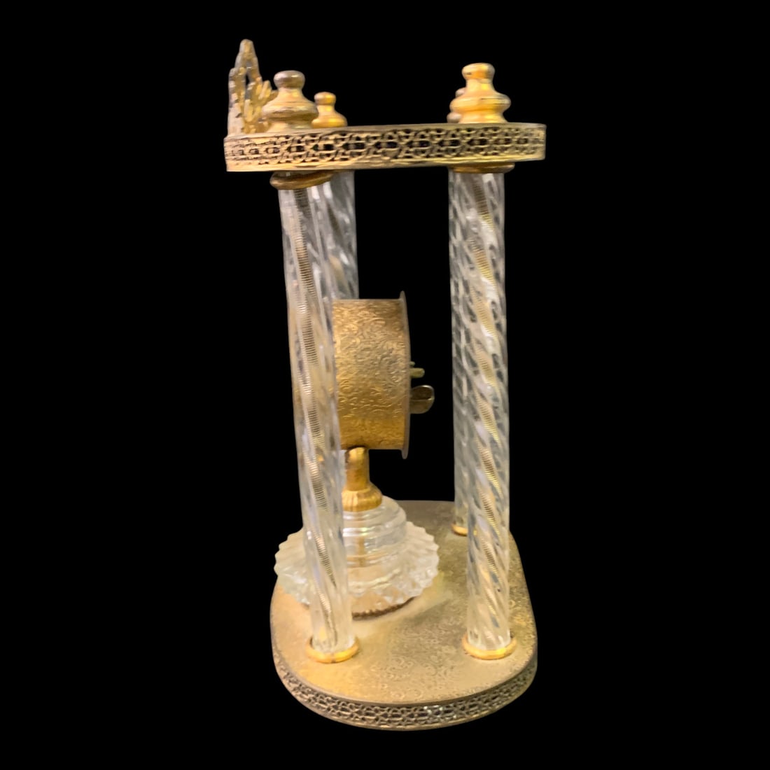 Antique Brass Desk Clock - 2