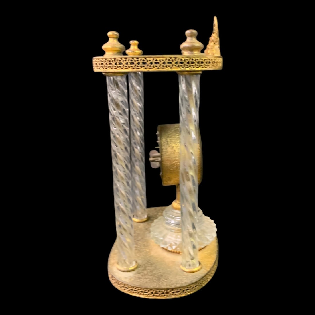 Antique Brass Desk Clock - 4