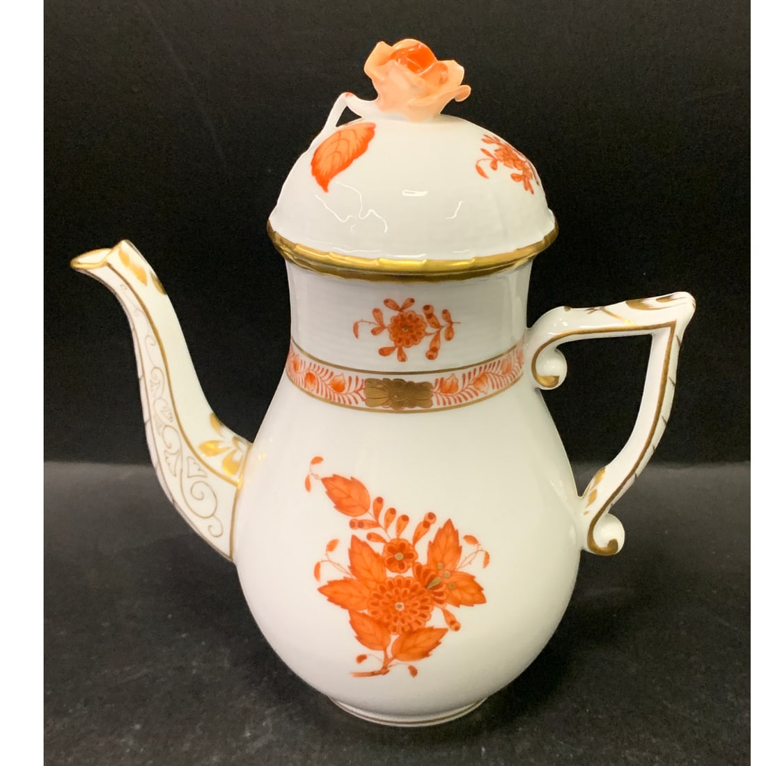 Herend Chinese Bouquet Rust Coffee Pot (1 of 8)