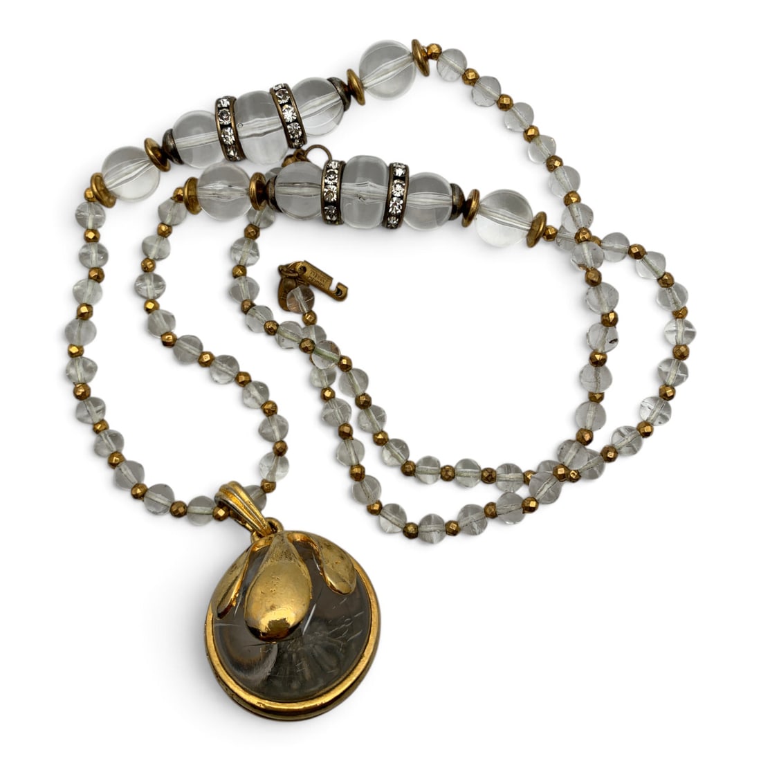 Vintage Miriam Haskell Glass Pendant Necklace (1 of 3)