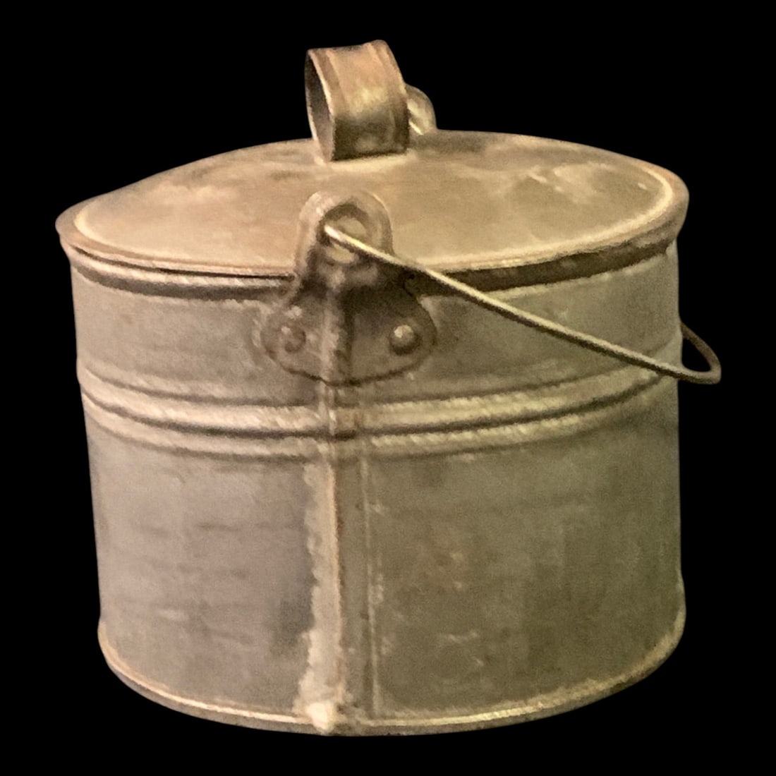 Antique Tin Lunch Pail - 2