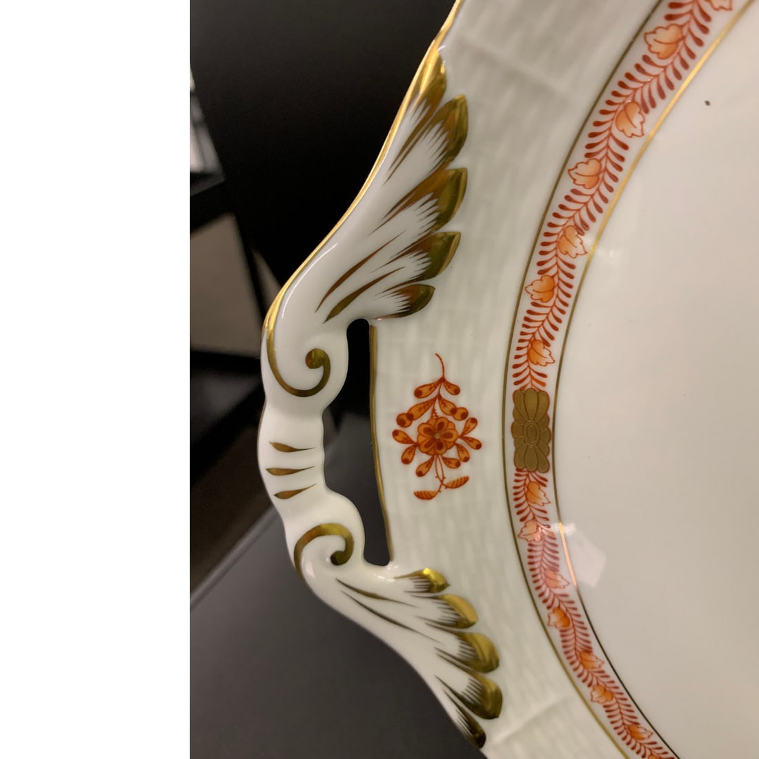 Herend Chinese Bouquet Rust Serving Tray - 3