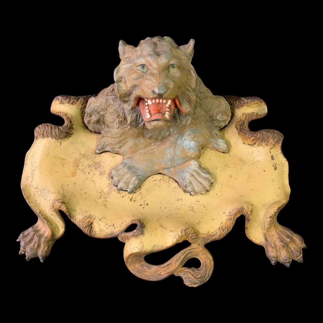 Victorian Cast Iron Figural Iron Inkwell (1 of 5)