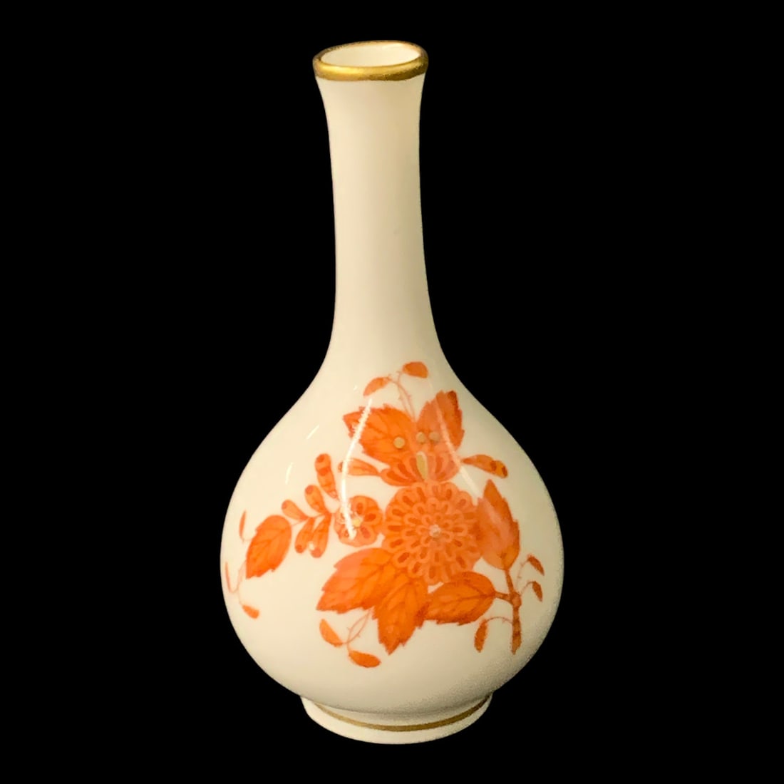 Herend Porcelain Bouquet Rust Miniature Bud Vase (1 of 6)