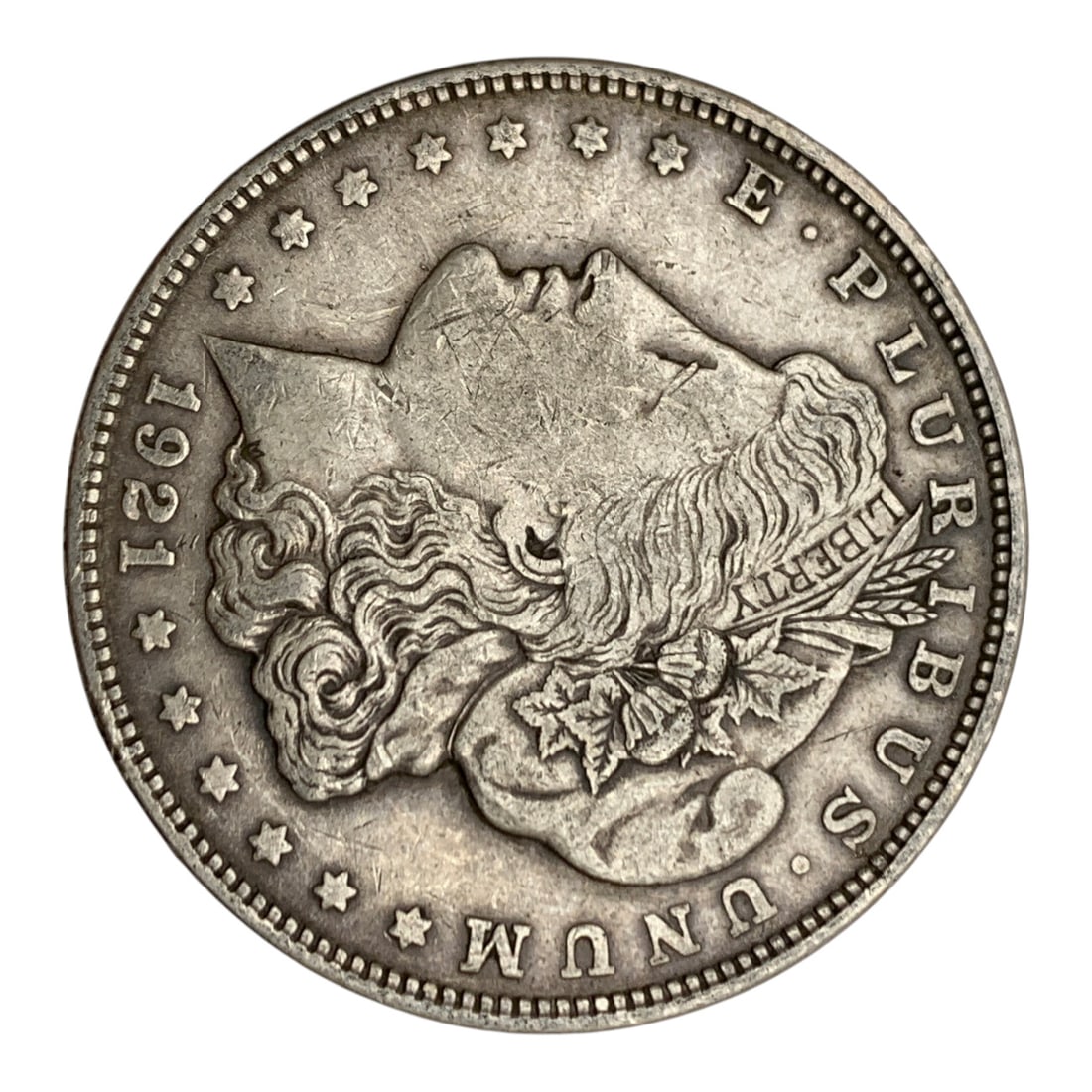 1921 Morgan Silver Dollar: United States Of America ~ One Dollar90% Silver Content