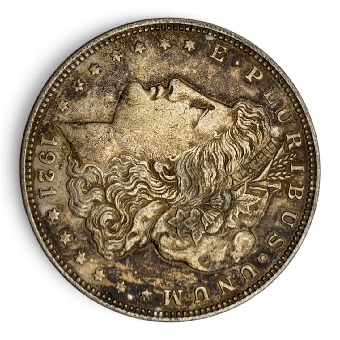 1921 Morgan Silver Dollar: United States Of America ~ One Dollar90% Silver Content