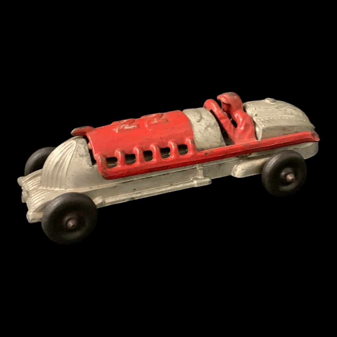 Vintage Hubley No.22 Cast Iron & Aluminum Toy Car: Vintage Hubley No.22 Cast Iron & Aluminum Toy Car 7 3/8" Long
