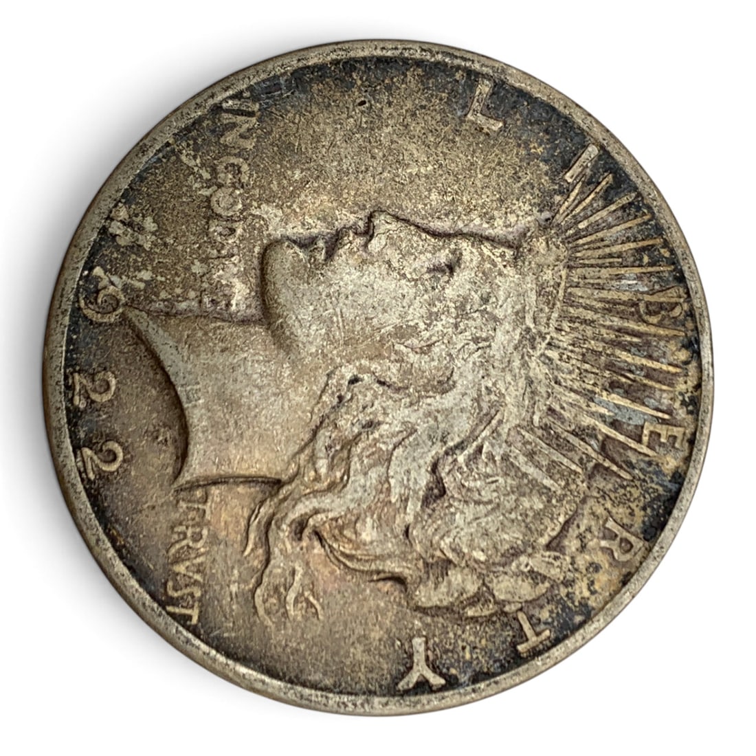 1922 S Silver Peace Dollar: United States Of America ~ One Dollar90% Silver Content