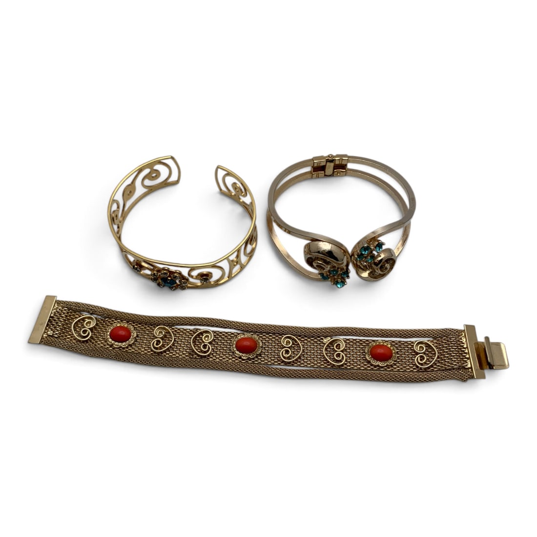 3 Gold Tone Fashion Bracelets (1 of 4)