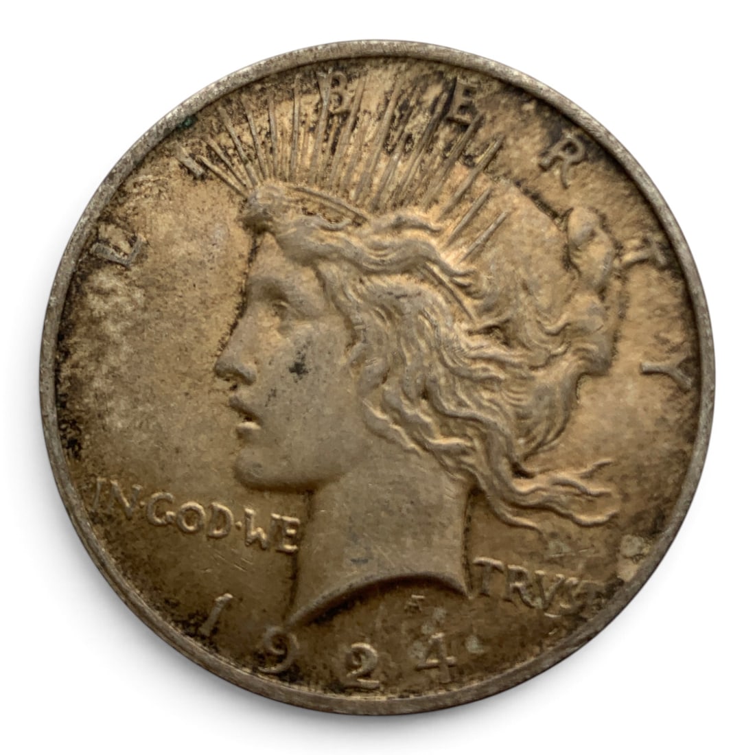 1924 Silver Peace Dollar: United States Of America ~ One Dollar90% Silver Content