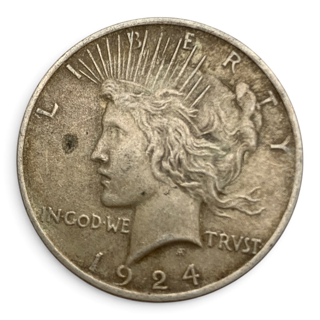 1924 Silver Peace Dollar: United States Of America ~ One Dollar90% Silver Content