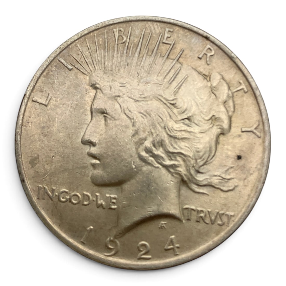 1924 Silver Peace Dollar: United States Of America ~ One Dollar90% Silver Content