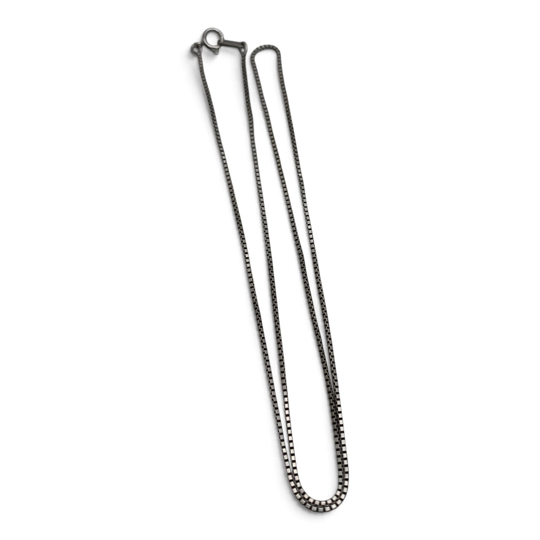 Vintage Sterling Silver Box Chain Necklace: Vintage Sterling Silver Necklace With A Box Chain Design Marked: 925 - 18" Long - 2.4 Grams