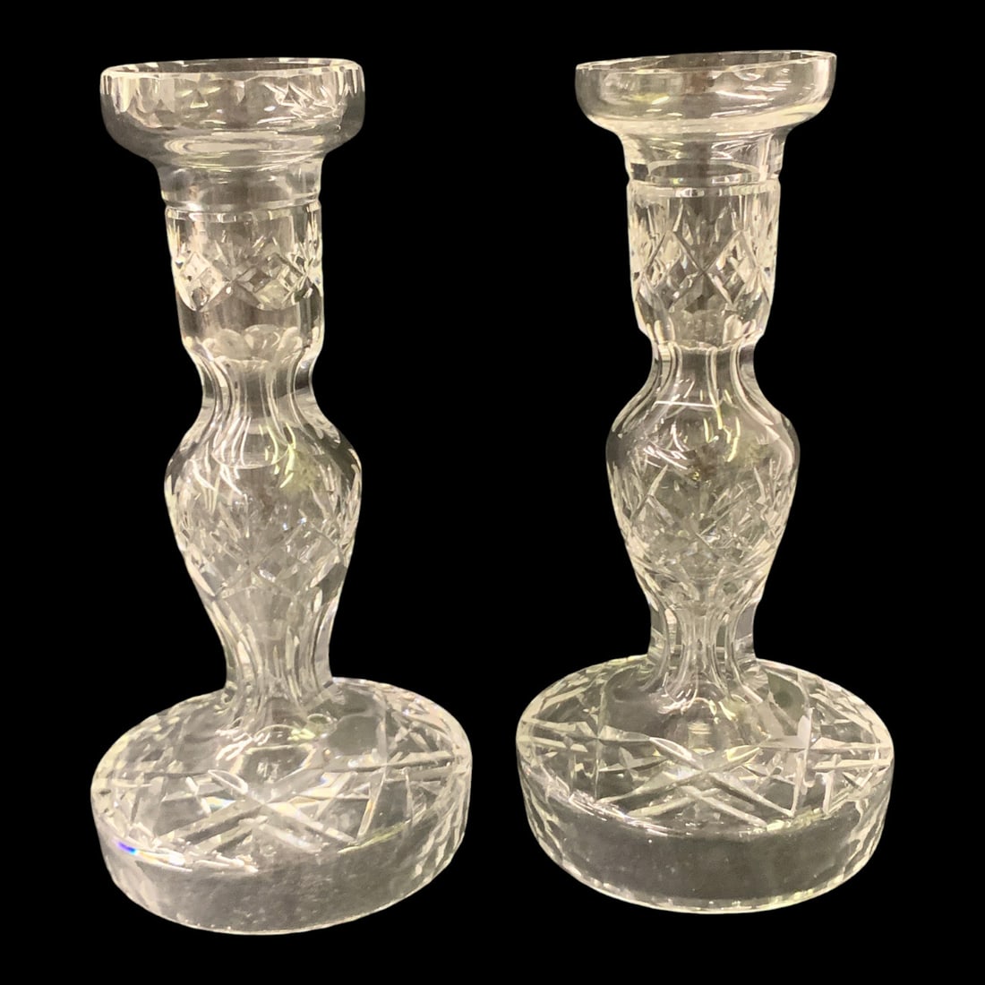 Pair Of Waterford Lead Crystal Candlestick Holders (1 of 4)