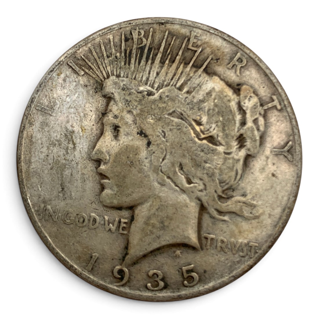 1935 D Silver Peace Dollar: United States Of America ~ One Dollar90% Silver Content