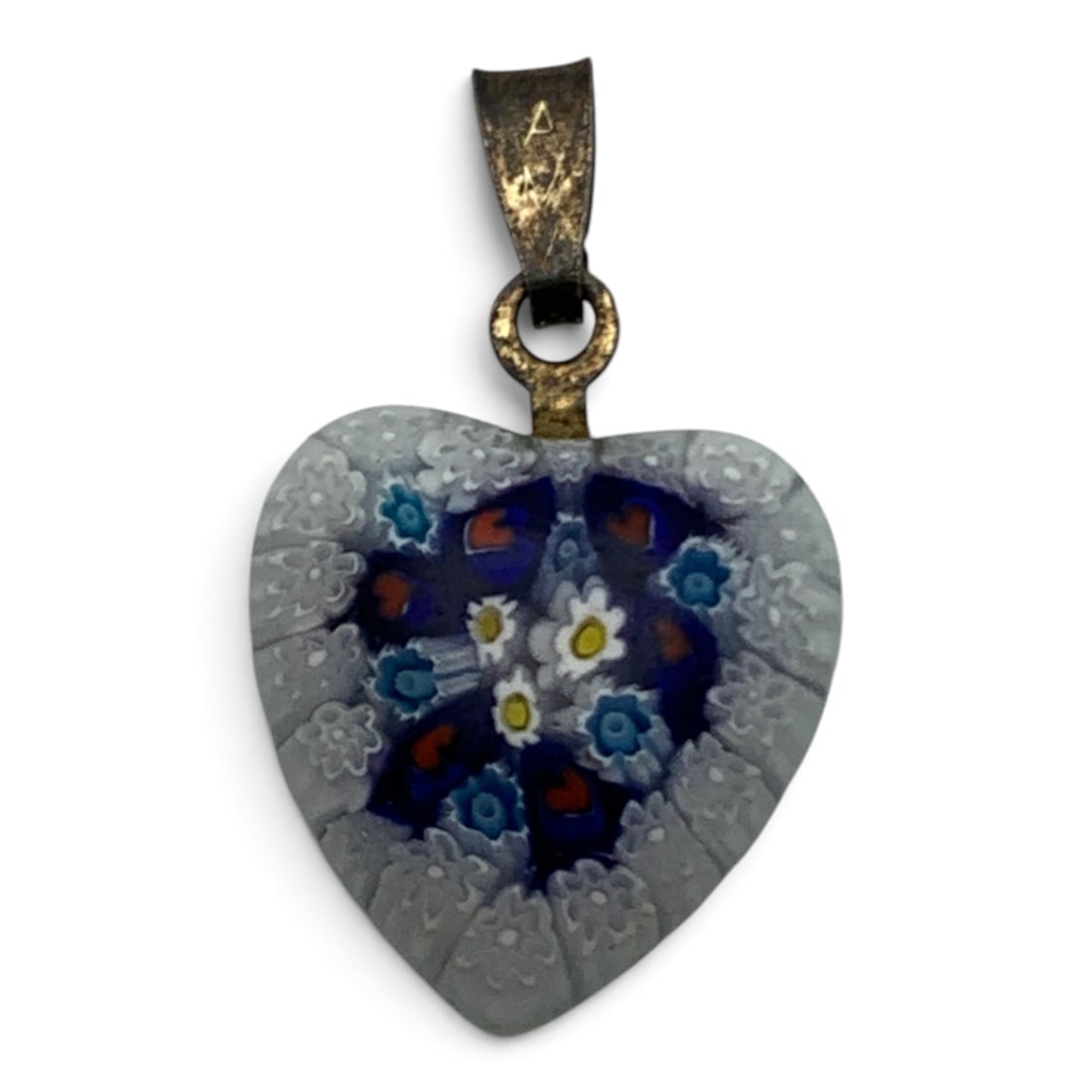 Vintage Sterling Italian Millefiori Pendant (1 of 2)