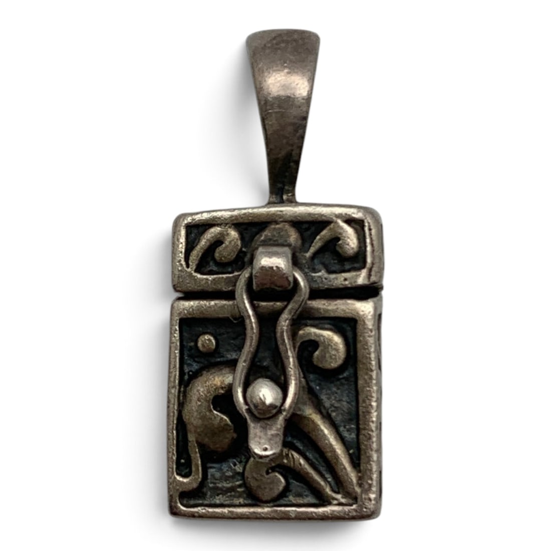 Vintage Sterling Silver Trinket Box Pendant (1 of 3)
