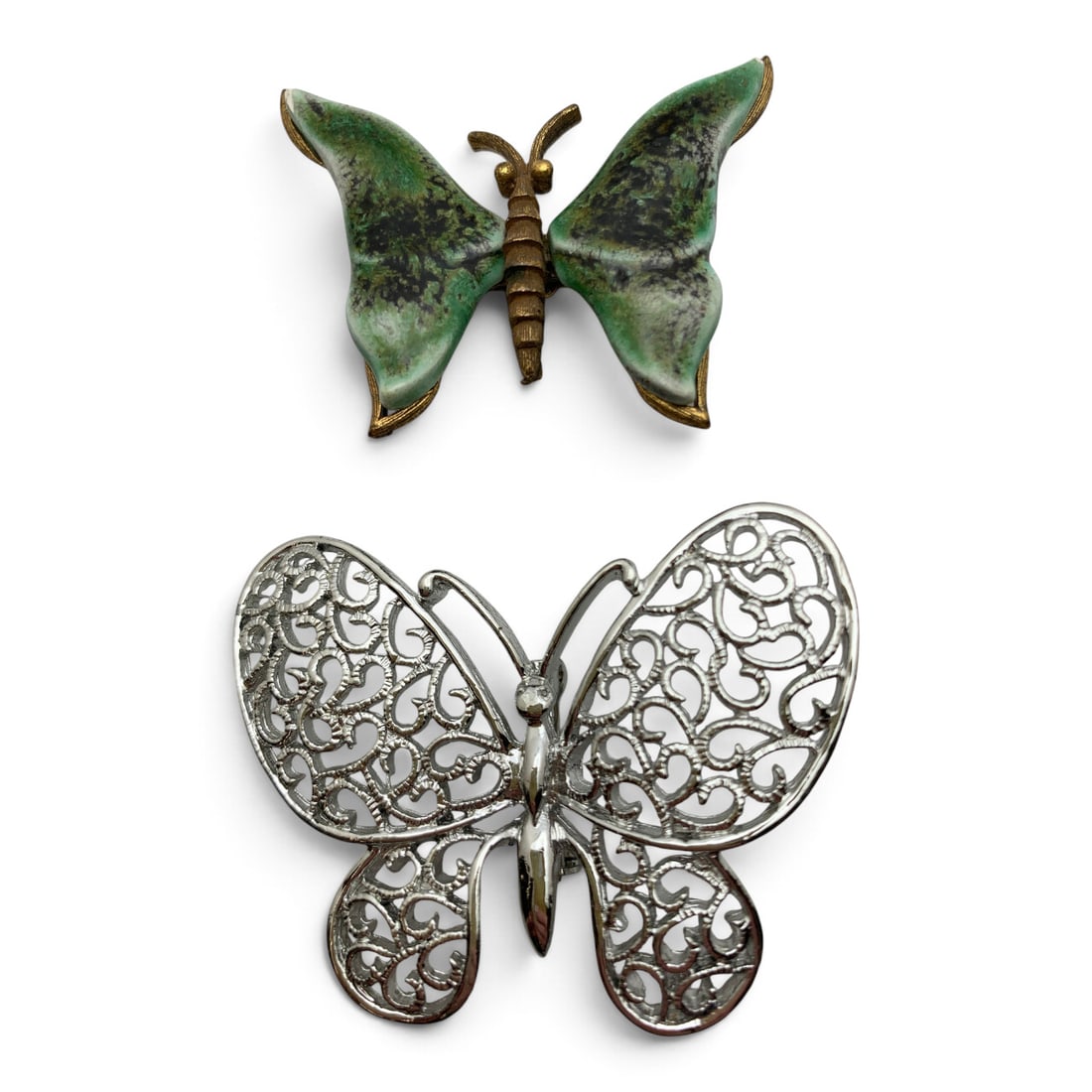 2 Butterfly Fashion Brooches (1 of 5)
