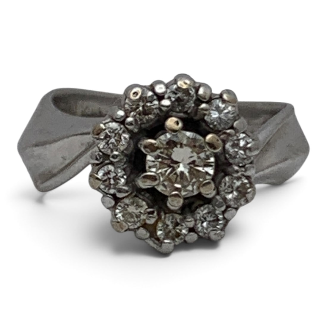 14k White Gold & White Diamond Ring (1 of 3)
