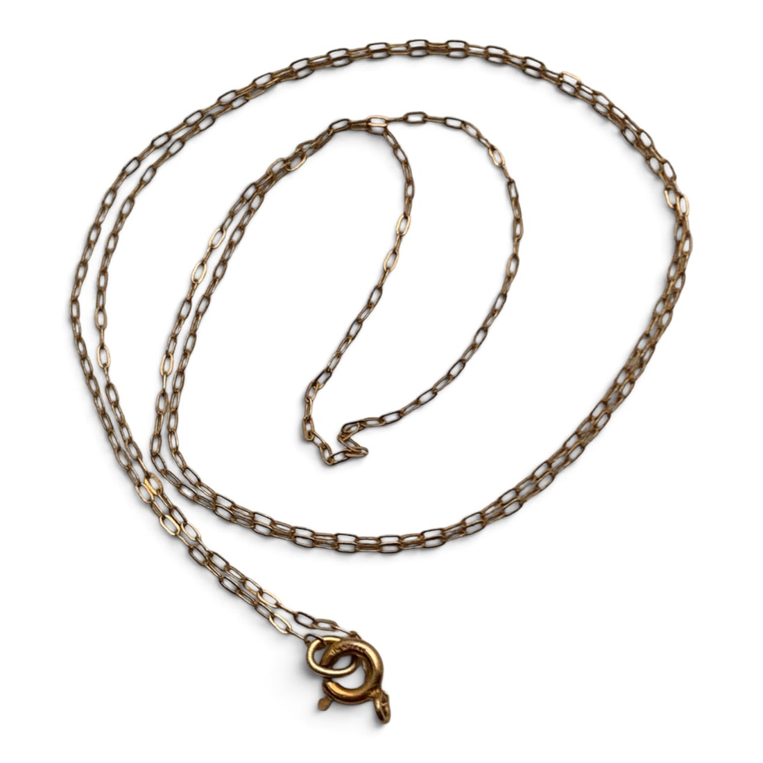 14k Yellow Gold Chain Necklace: 14k Yellow Gold Chain Necklace Marked: 14k - 16" Long - 0.3 Dwt