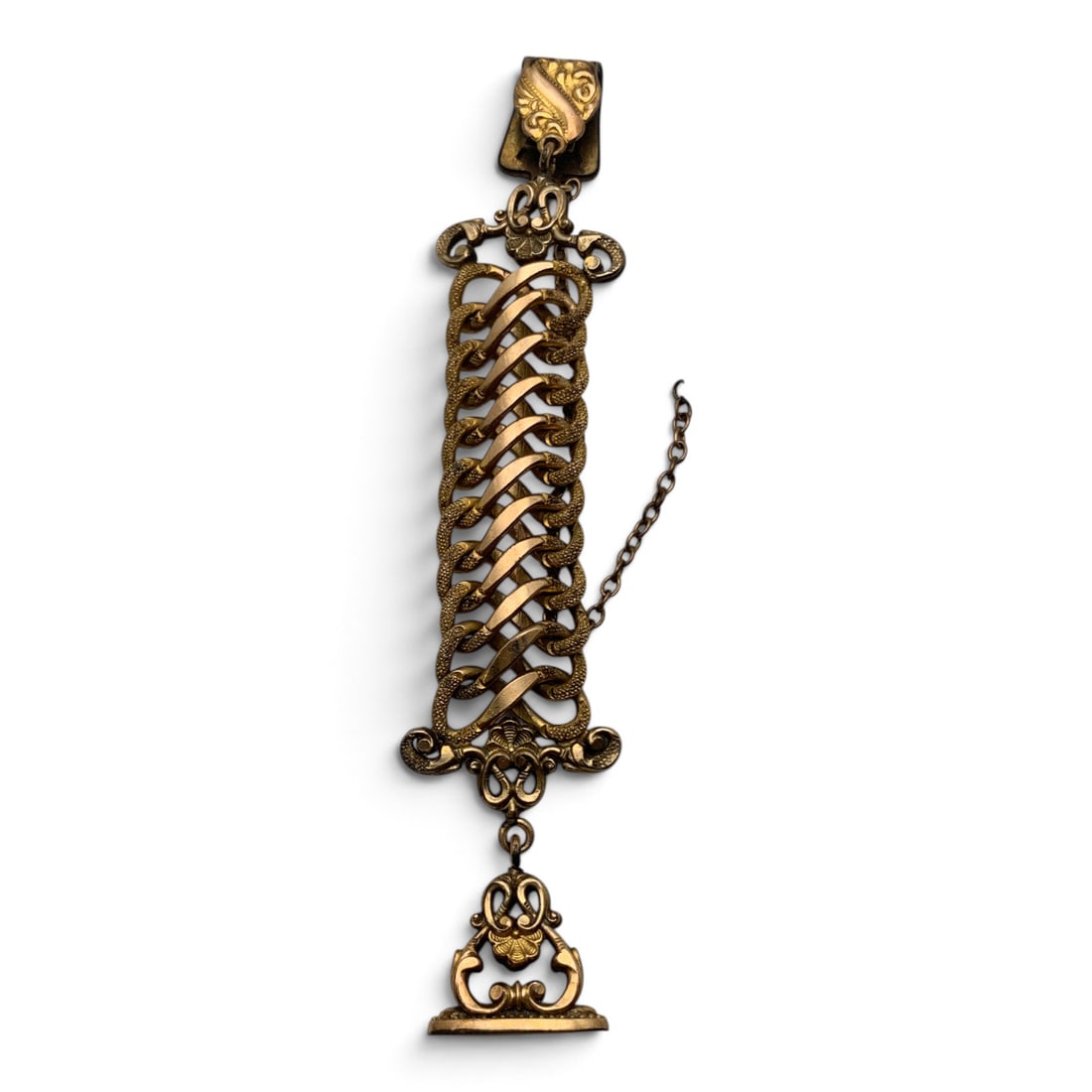 Victorian Gold Filled Watch Chain: Victorian Gold Filled Watch Chain 5 1/4" Long - 32.4 Grams Shows Damage