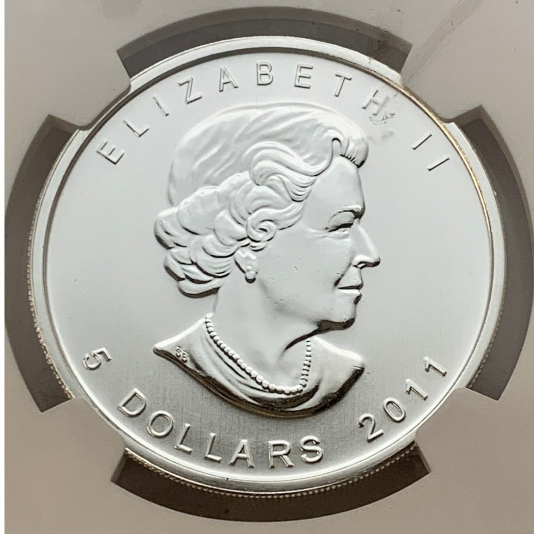 Ngc 2011 $5 Canada Maple Leaf 1oz. Silver Round - 2