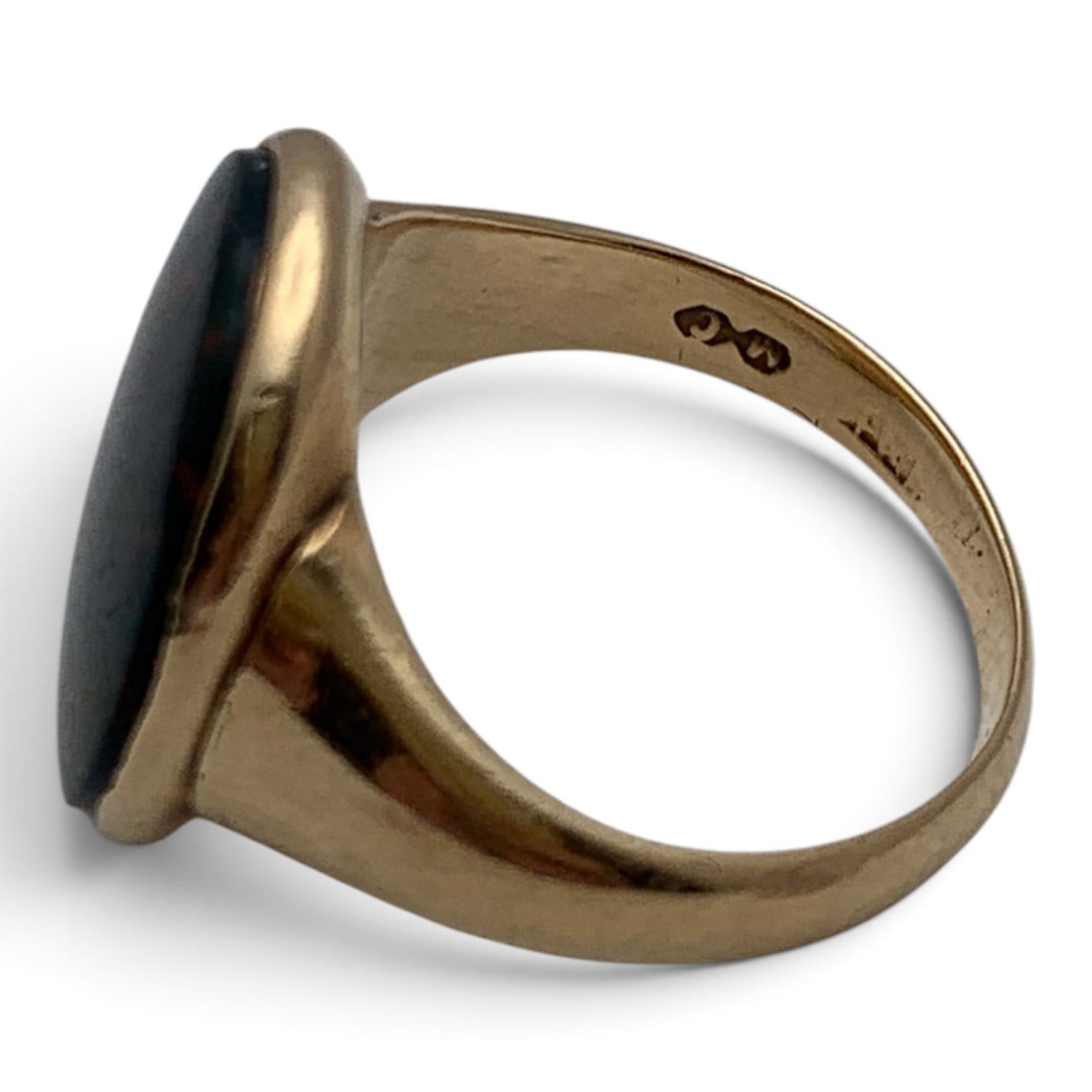 14k Yellow & Green Stone Ring - 3