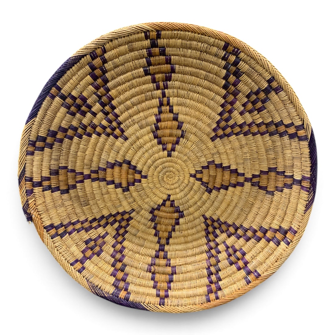 Vintage Coiled Grass Basket - 2