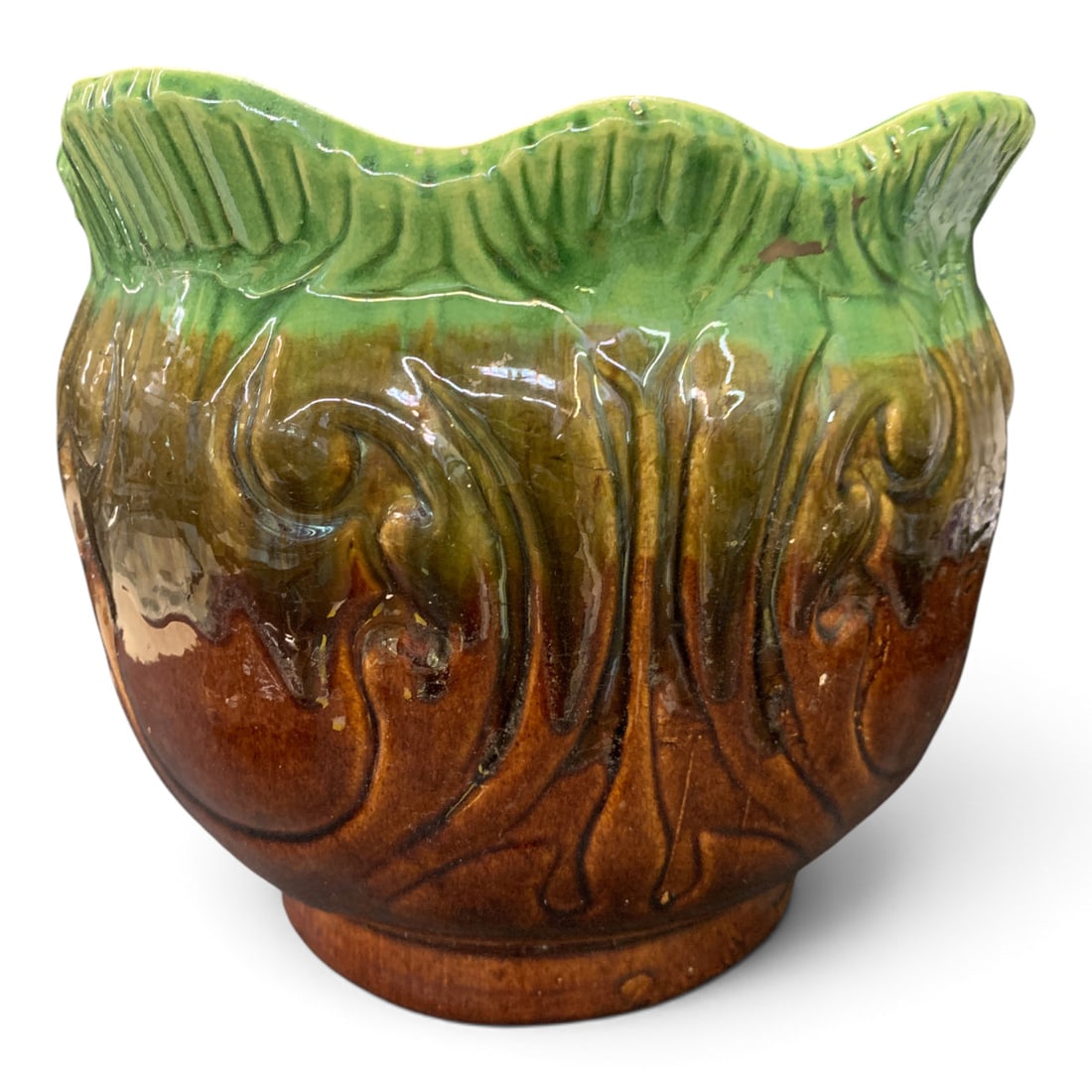 Vintage Ceramic Glazed Planter (1 of 6)