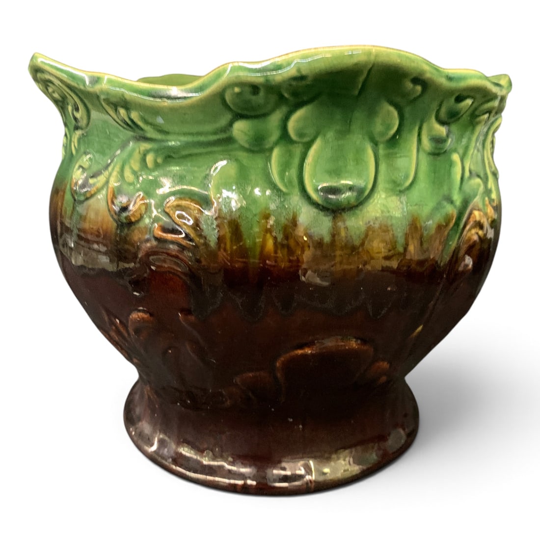Vintage Ceramic Glazed Planter - 2