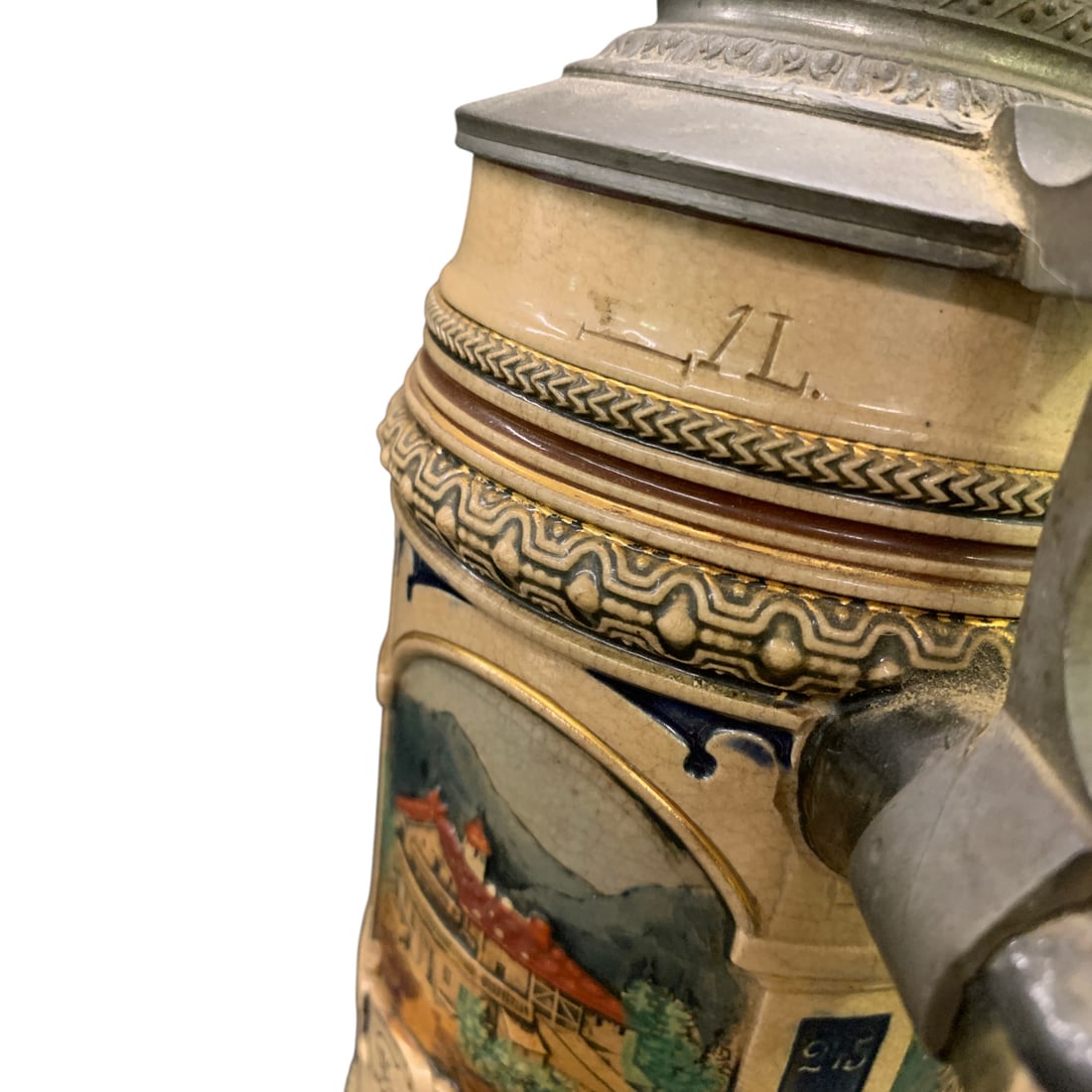 Vintage German Ceramic Beer Stein - 8
